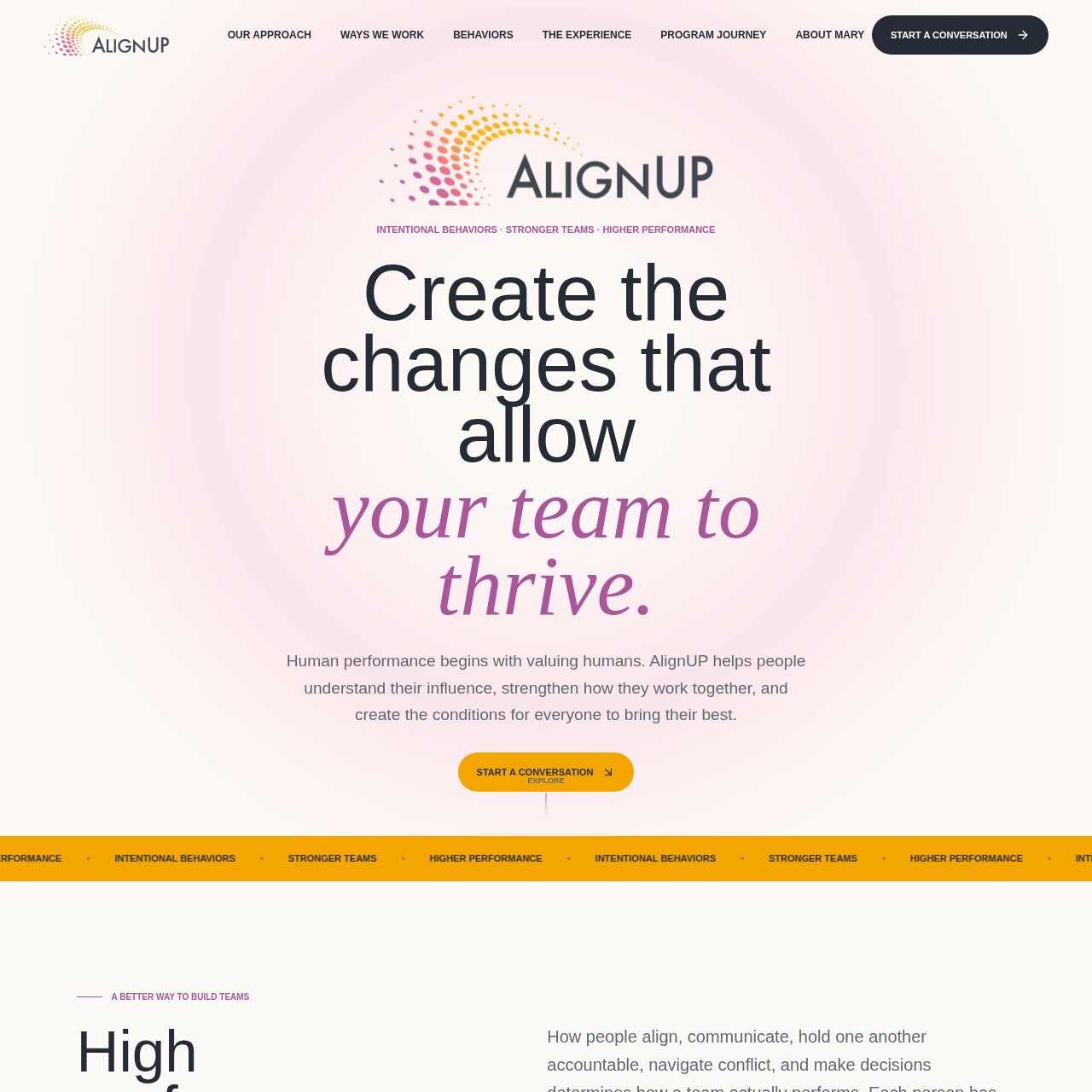 Leadership & team development website preview